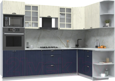 Готовая кухня Интерлиния Берес 1.88x2.8 ВТ правая - фото