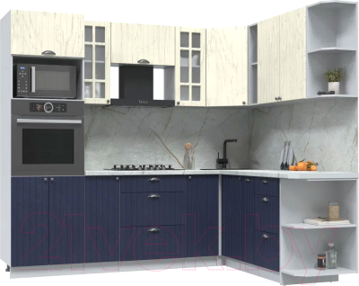 Готовая кухня Интерлиния Берес 1.88x2.4 ВТ правая - фото