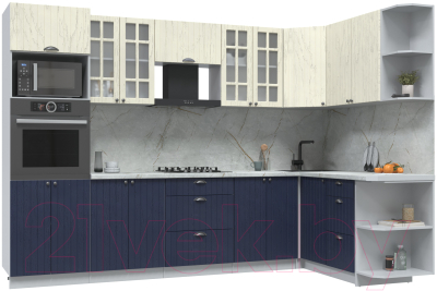 Готовая кухня Интерлиния Берес 1.68x3.0 ВТ правая - фото