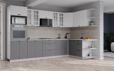 Готовая кухня Интерлиния Берес 1.68x3.0 ВТ правая