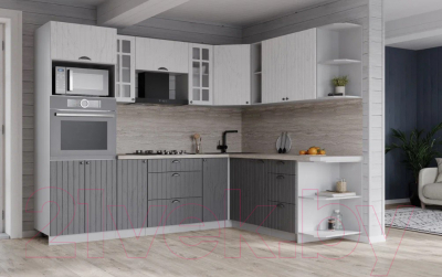 Готовая кухня Интерлиния Берес 1.88x2.4 ВТ правая