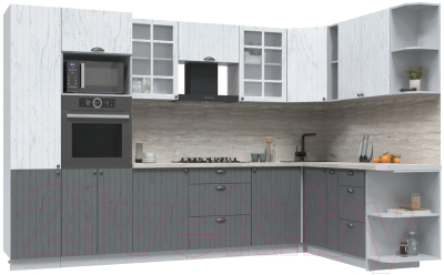 Готовая кухня Интерлиния Берес 1.88x3.2 ВТ правая - фото