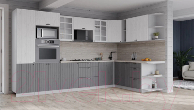 Готовая кухня Интерлиния Берес 1.88x3.2 ВТ правая