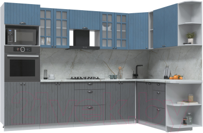 Готовая кухня Интерлиния Берес 1.88x3.0 ВТ правая - фото