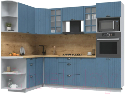 Готовая кухня Интерлиния Берес 1.68x2.6 ВТ левая - фото