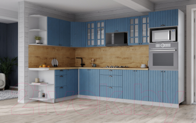 Готовая кухня Интерлиния Берес 1.68x3.0 ВТ левая