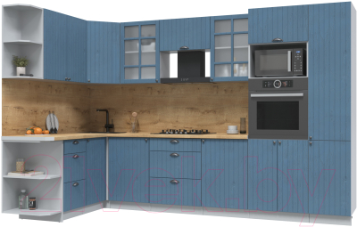 Готовая кухня Интерлиния Берес 1.68x3.2 ВТ левая - фото