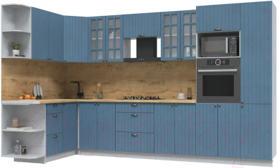 Готовая кухня Интерлиния Берес 1.68x3.4 ВТ левая - фото