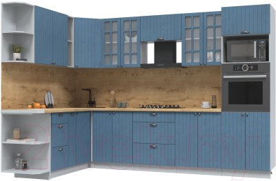 Готовая кухня Интерлиния Берес 1.88x3.0 ВТ левая - фото