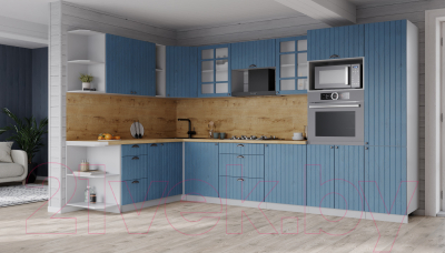 Готовая кухня Интерлиния Берес 1.88x3.2 ВТ левая