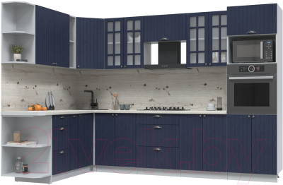 Готовая кухня Интерлиния Берес 1.88x3.0 ВТ левая - фото