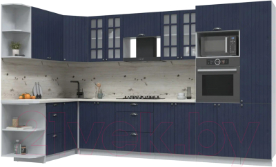 Готовая кухня Интерлиния Берес 1.68x3.4 ВТ левая - фото