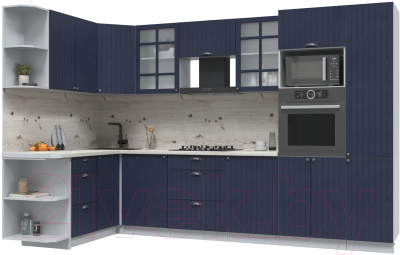 Готовая кухня Интерлиния Берес 1.68x3.2 ВТ левая - фото