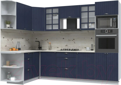 Кухонный гарнитур Интерлиния Берес 1.68x2.8 ВТ левая (дуб королевский/бискайская сосна) - фото