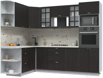 Готовая кухня Интерлиния Берес 1.68x2.6 ВТ левая - фото