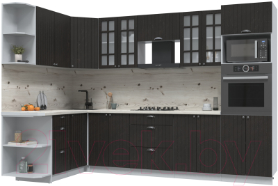 Готовая кухня Интерлиния Берес 1.68x3.0 ВТ левая - фото