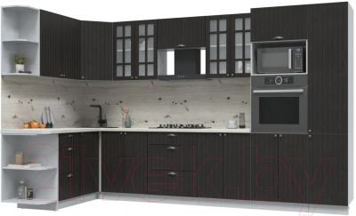 Готовая кухня Интерлиния Берес 1.68x3.4 ВТ левая - фото