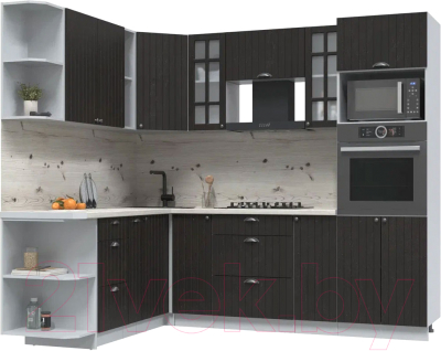 Готовая кухня Интерлиния Берес 1.88x2.4 ВТ левая - фото