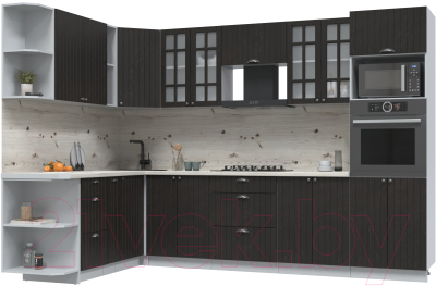 Готовая кухня Интерлиния Берес 1.88x3.0 ВТ левая - фото