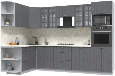 Готовая кухня Интерлиния Берес 1.68x3.0 ВТ левая - фото