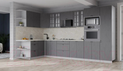 Готовая кухня Интерлиния Берес 1.68x3.4 ВТ левая