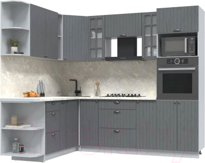 Готовая кухня Интерлиния Берес 1.88x2.4 ВТ левая - фото