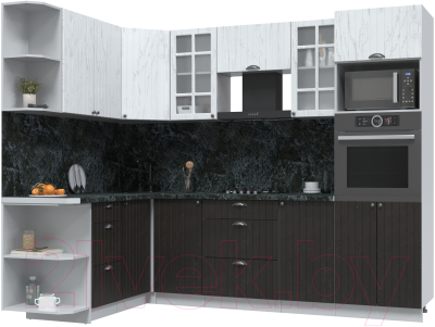 Готовая кухня Интерлиния Берес 1.68x2.6 ВТ левая - фото