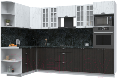 Готовая кухня Интерлиния Берес 1.68x3.0 ВТ левая - фото