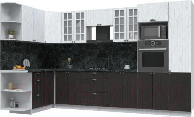 Готовая кухня Интерлиния Берес 1.68x3.4 ВТ левая - фото