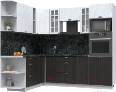 Готовая кухня Интерлиния Берес 1.88x2.4 ВТ левая - фото