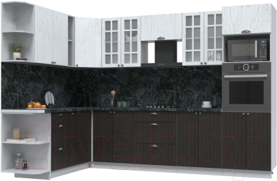 Готовая кухня Интерлиния Берес 1.88x3.0 ВТ левая - фото