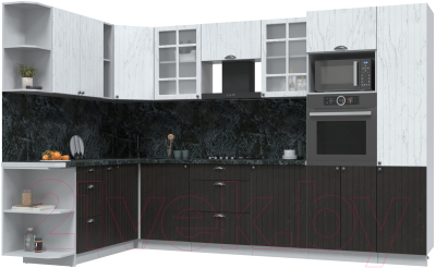 Готовая кухня Интерлиния Берес 1.88x3.2 ВТ левая - фото