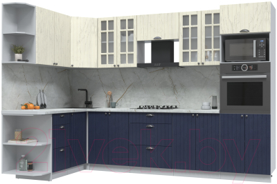 Готовая кухня Интерлиния Берес 1.68x3.0 ВТ левая - фото