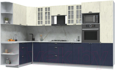 Готовая кухня Интерлиния Берес 1.68x3.4 ВТ левая - фото