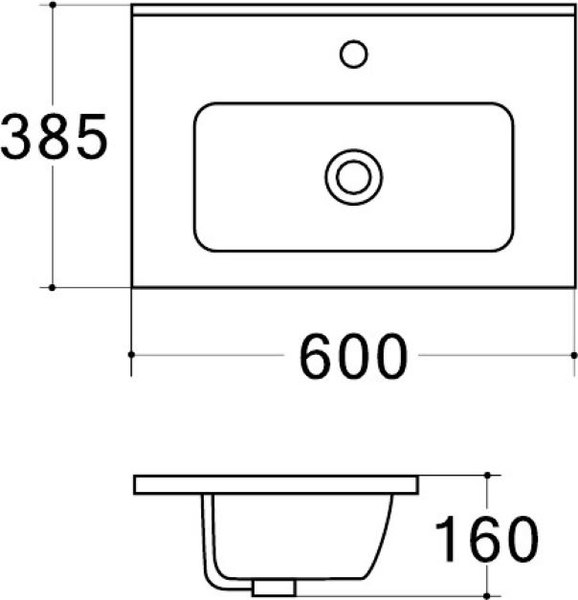 Умывальник Uptrend Charo TR411600
