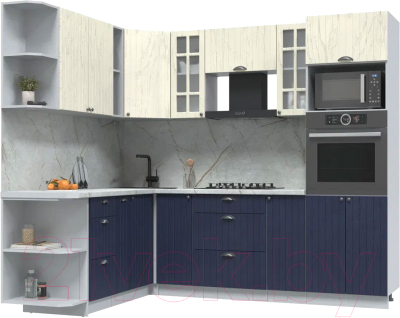 Готовая кухня Интерлиния Берес 1.88x2.4 ВТ левая - фото