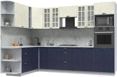 Готовая кухня Интерлиния Берес 1.88x3.0 ВТ левая - фото