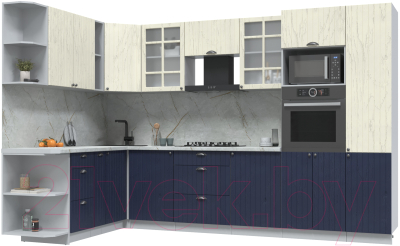 Готовая кухня Интерлиния Берес 1.88x3.2 ВТ левая - фото