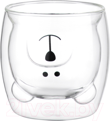 Чашка Smart Solutions Медведь / KW-SS-CP-GLS-BR-250 - фото