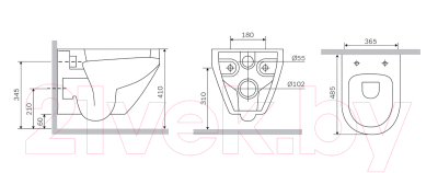 Унитаз подвесной AM.PM Spirit C701700SC