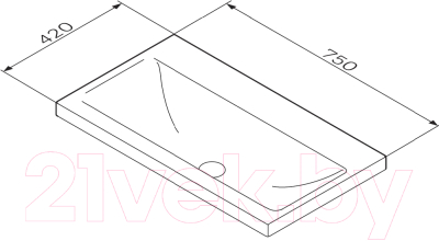 Умывальник AM.PM Gem M90WCC0752BM