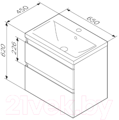 Тумба под умывальник AM.PM X-Joy M85AFHX0652BM (черный матовый)