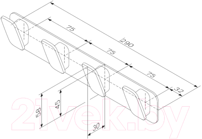 Крючок для ванной AM.PM Inspire A50A35922