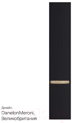 Шкаф-пенал для ванной AM.PM X-Joy M85ACHR0306BM (черный матовый)