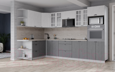 Готовая кухня Интерлиния Берес 1.68x3.0 ВТ левая