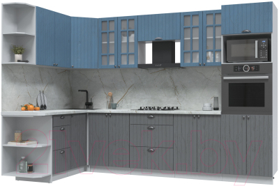 Готовая кухня Интерлиния Берес 1.68x3.0 ВТ левая - фото