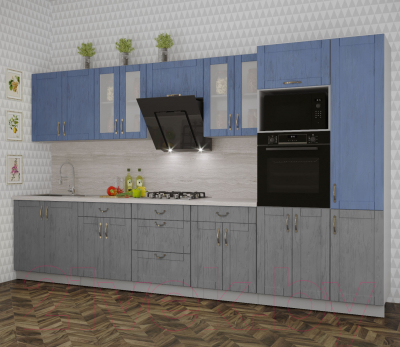 Готовая кухня Интерлиния Мила Крафт 3.6