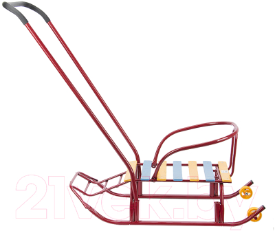 Санки детские GalaXy Мишутка 1 с колесом - фото