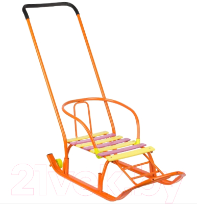 Санки детские GalaXy Мишутка 2 с колесом - фото