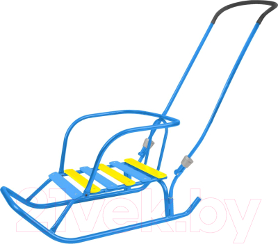 Санки детские Ника Ветерок 6 / В6/Г2 (голубой) - фото